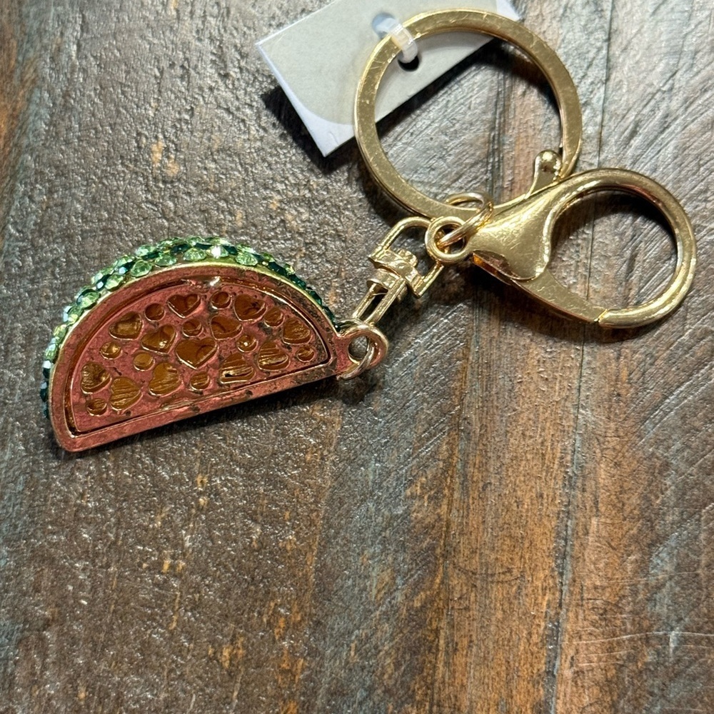 Ⓜ️Watermelon‎ Rhinestone Bag Charm / Keychain NWT - Picture 2 of 2